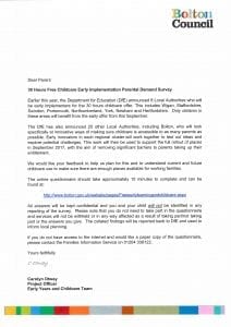 30 HOURS FREE CHILDCARE EARLY IMPLEMENTATION PARENTAL DEMAND SURVEY