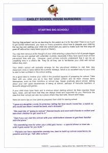STARTING SCHOOL PAGE 1